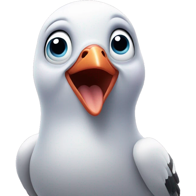 excited pigeon face with hearts for eyes emoji