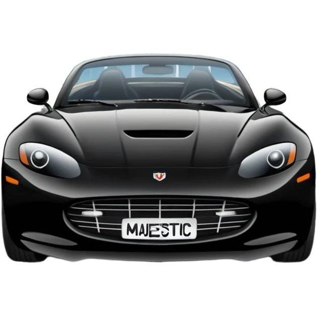 Едем спортикная машина по Лос-Анджелесу а на ней написано слово "MAJESTIC"\ emoji
