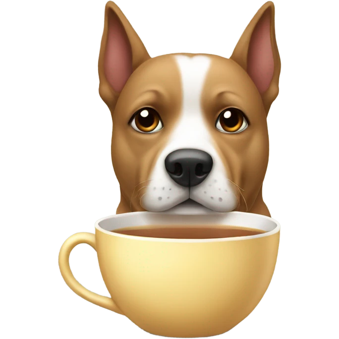 Dog drinking tea emoji