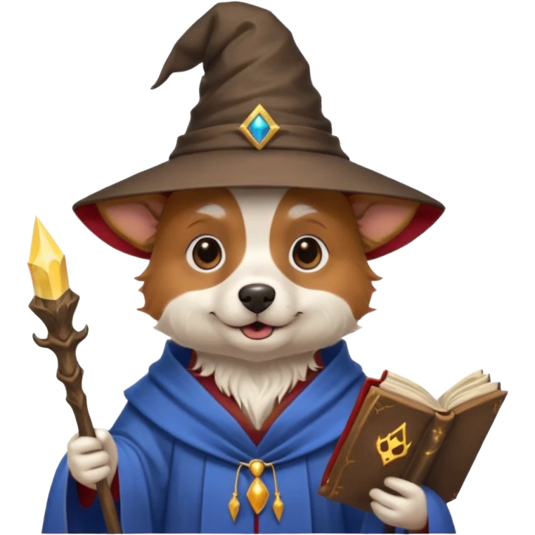 Dog wizard emoji