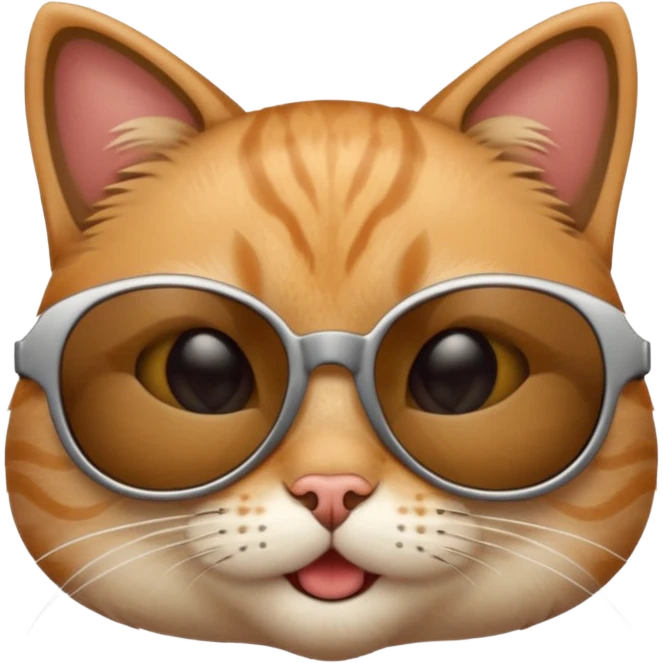 cat wearing sunglasses, playful expression emoji