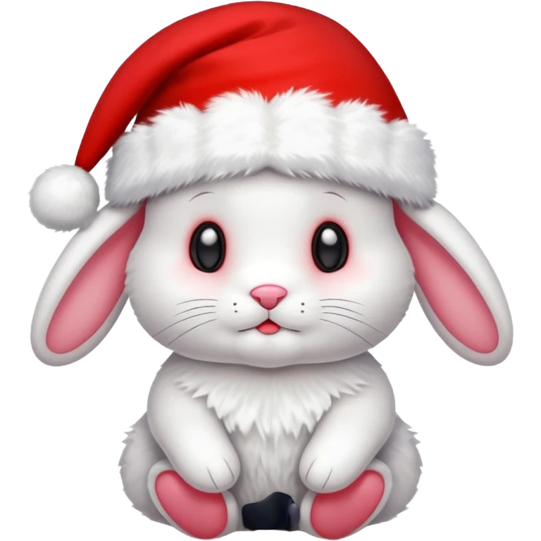 Peluche lapin noel emoji