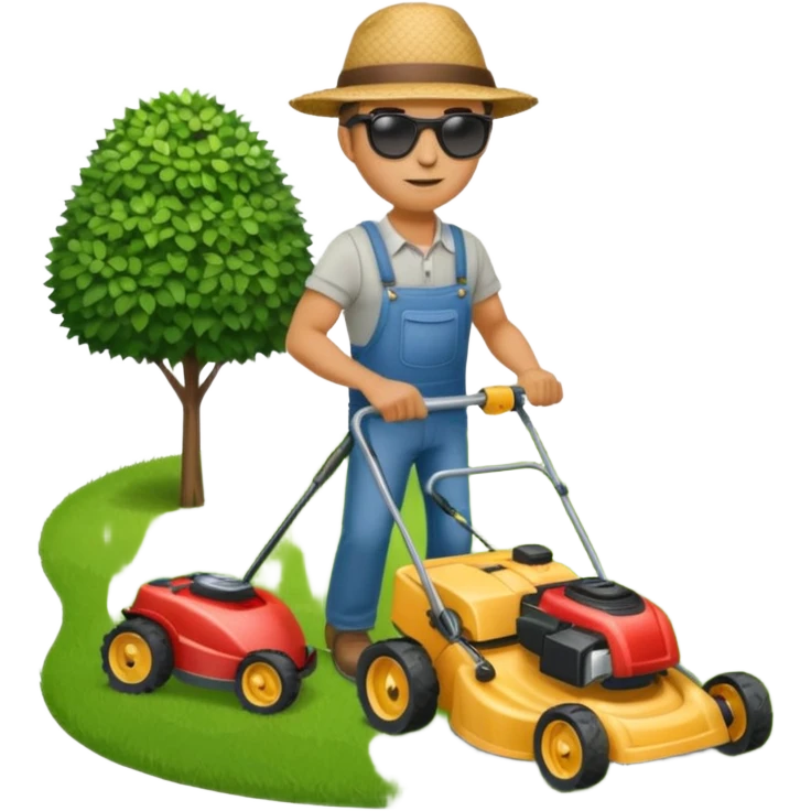 mowing the yard emoji