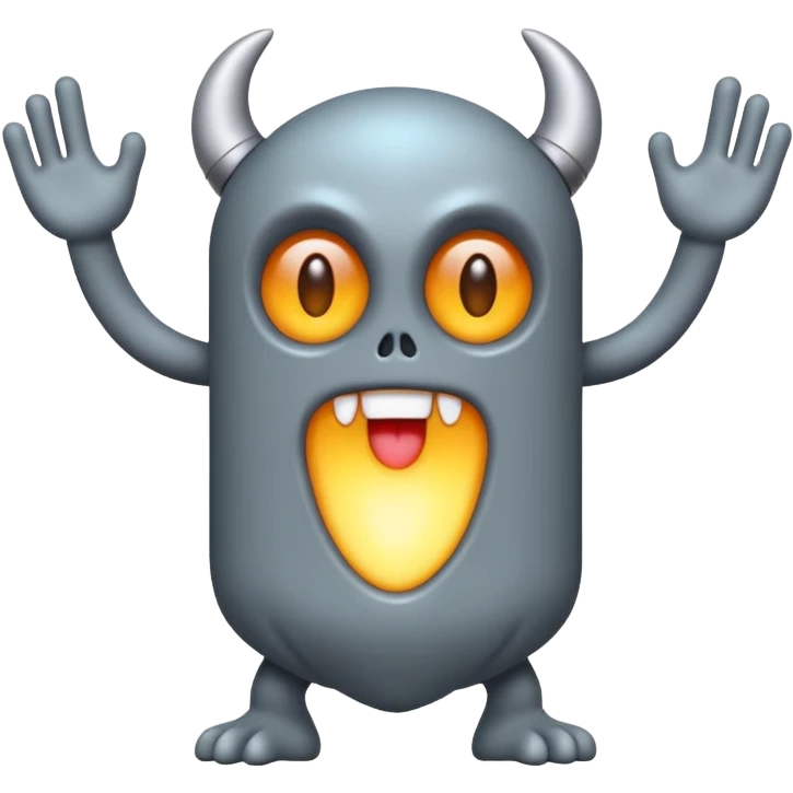 A compact monster that produces sound by tapping its own core in steady, heartbeat-like rhythms. Its body glows faintly with each beat it makes. emoji