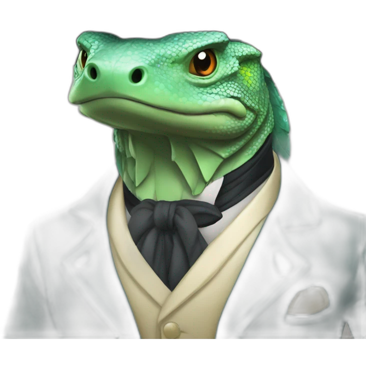 Komodo with top hat emoji