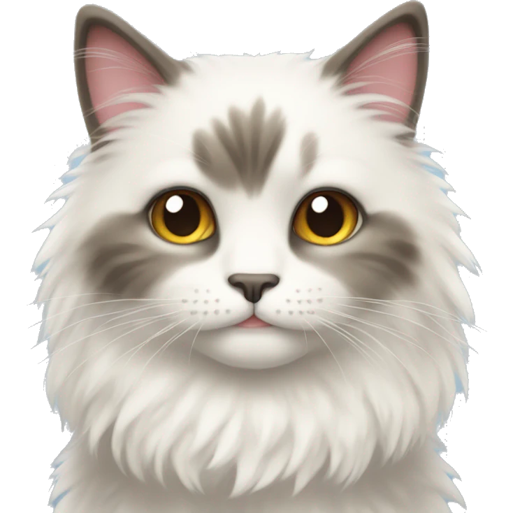 a cute fluffy cat  emoji