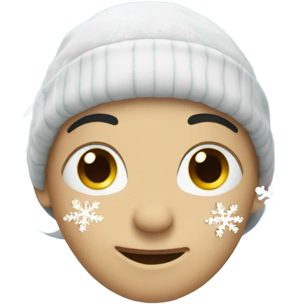 Face with snow on it  emoji