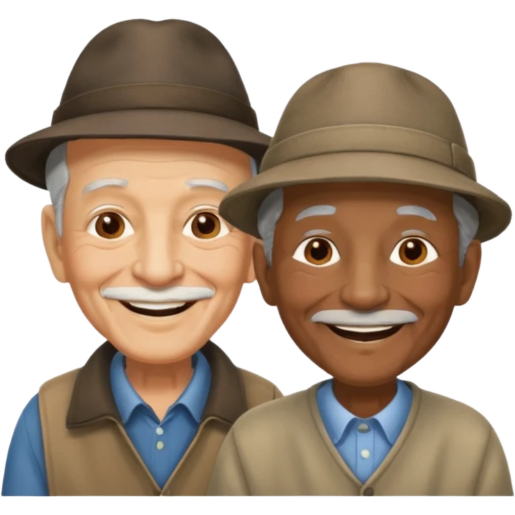 Elderly men with hats  emoji
