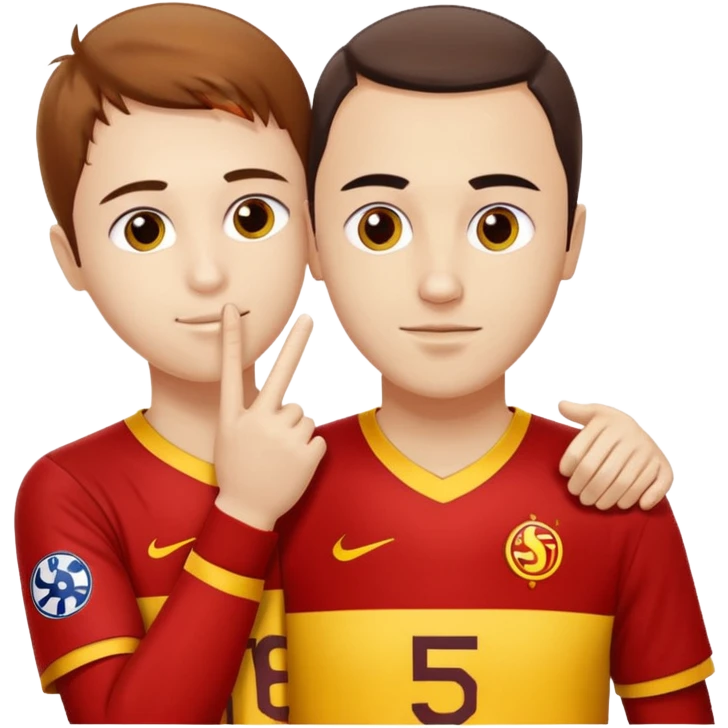 Galatasar lı bir taraftar fenerli bir taraftara sarırıp sus işareti yapıyor emoji
