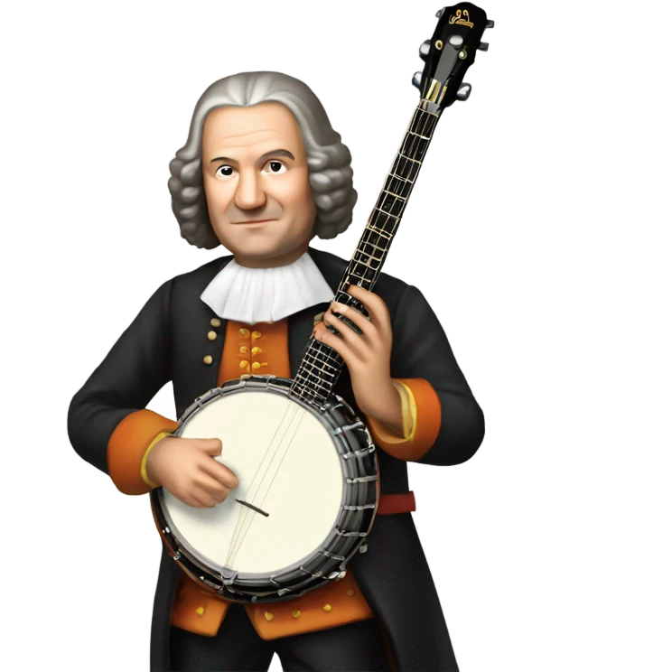 Banjo Johann Sebastian Bach midget banjo emoji