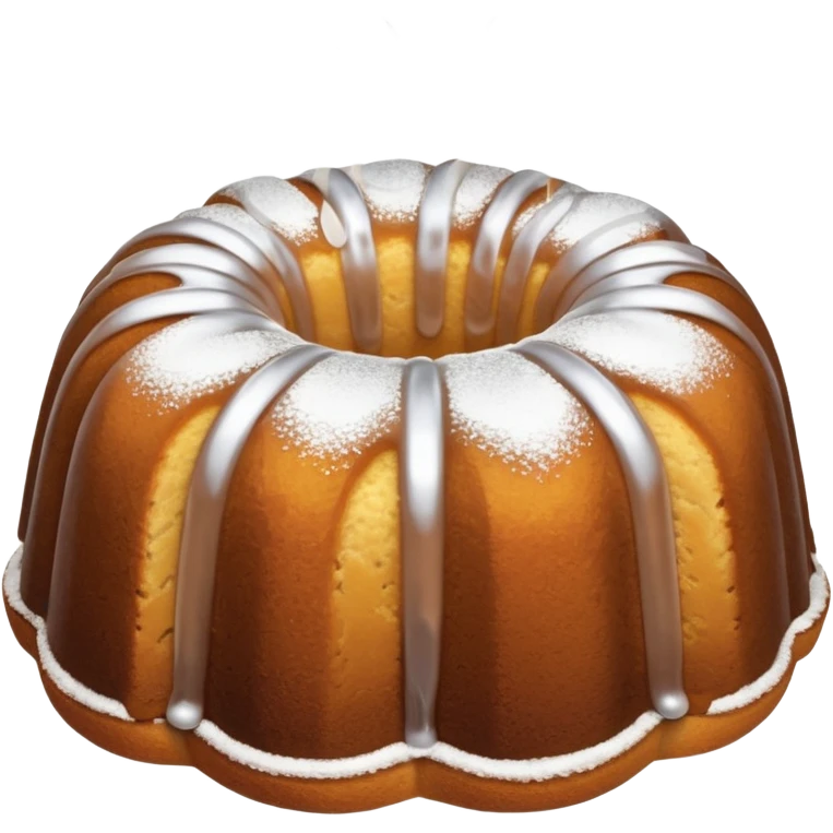 bundt cake with powdered sugar  emoji