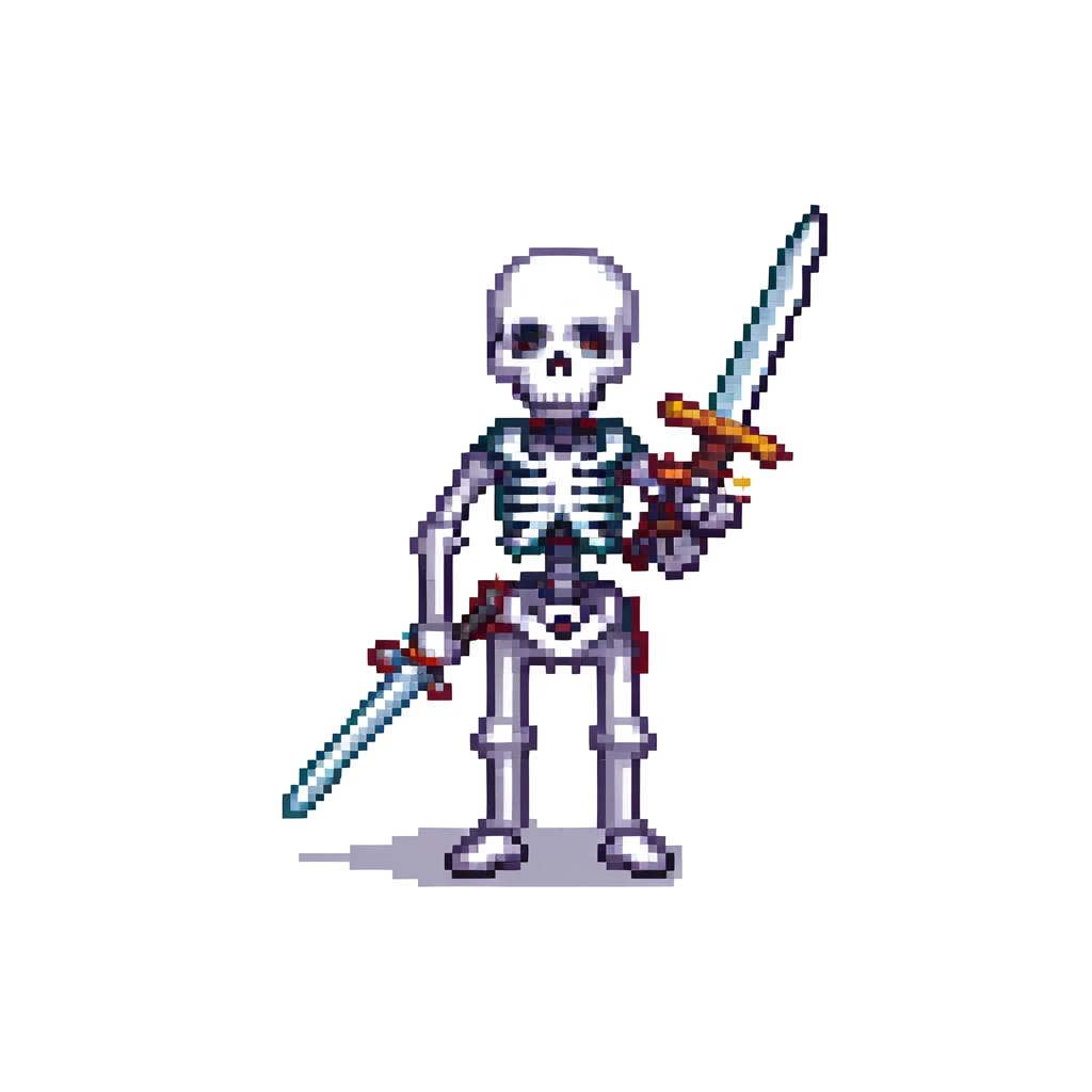 skeleton with a sword emoji