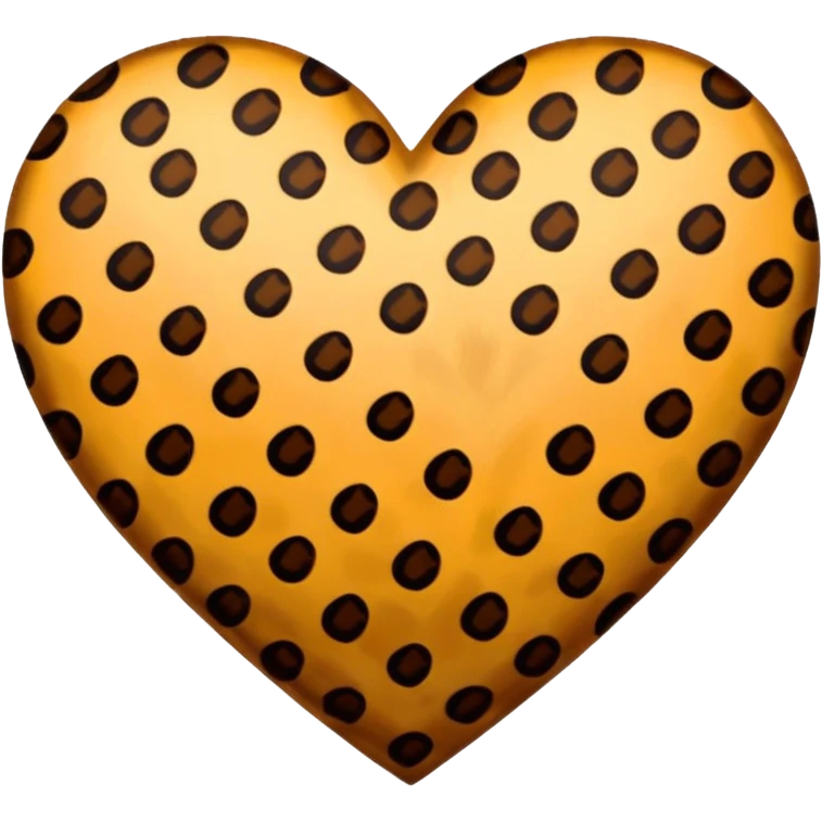 leopard print heart emoji emoji
