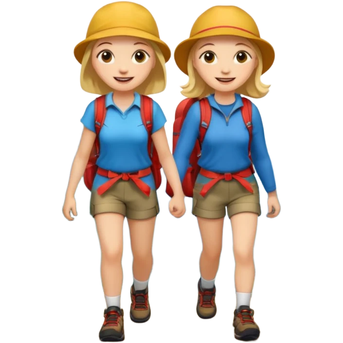 Make two girl highing  emoji