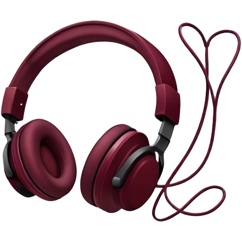dark burgundy aesthetic pair of headphones  emoji