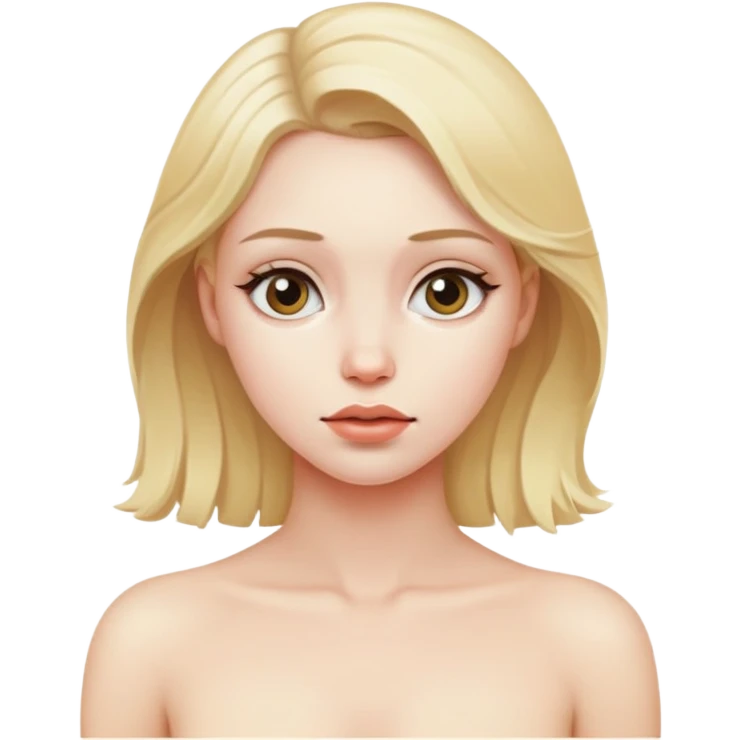Nacked blond woman emoji