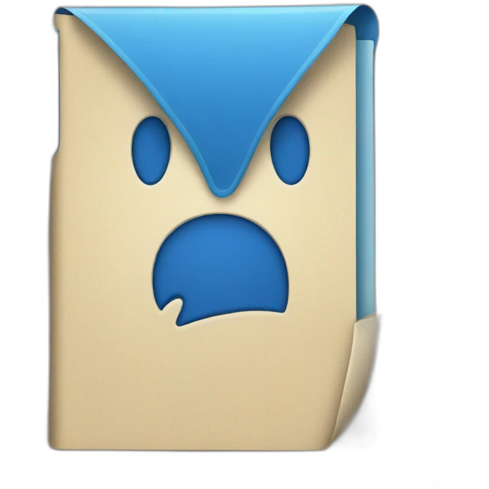 A blue folder with a smile emoji