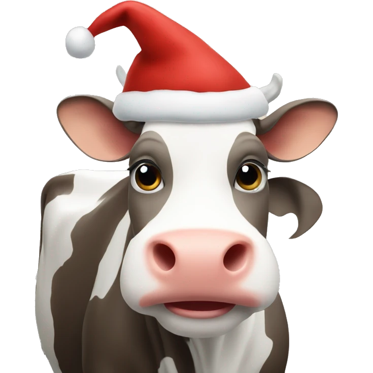 cow in christmas emoji