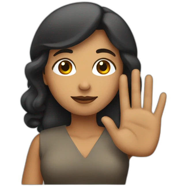 puerto rican woman giving the hand emoji