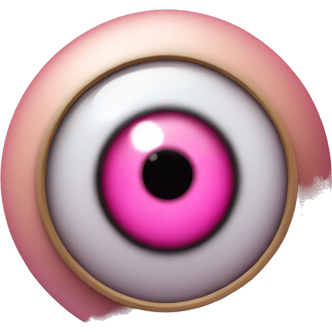 Pink evil-eye emoji