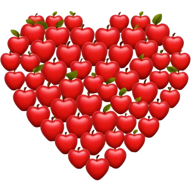 heart with autumn apples emoji