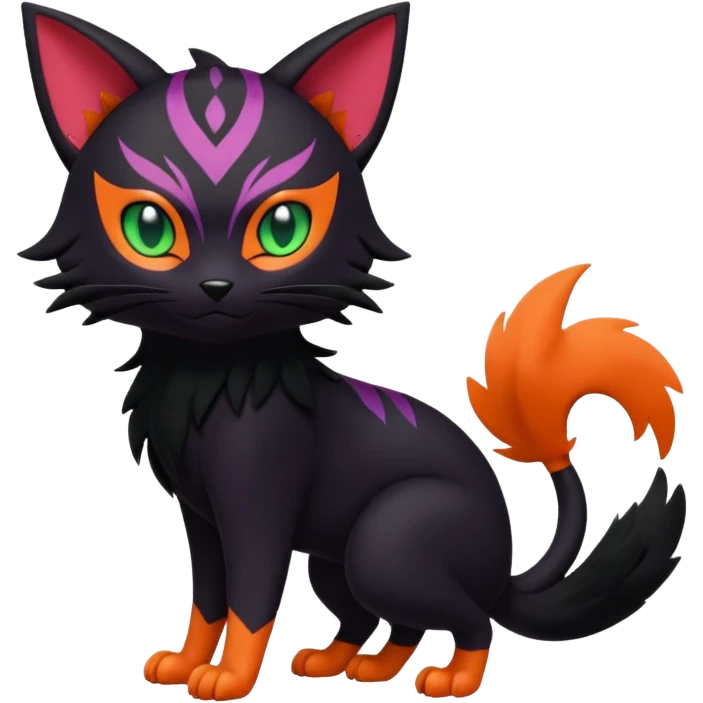 Liepard-Noibat-Litten-Sprigatito-Pokémon-fusion-creature (full body) emoji