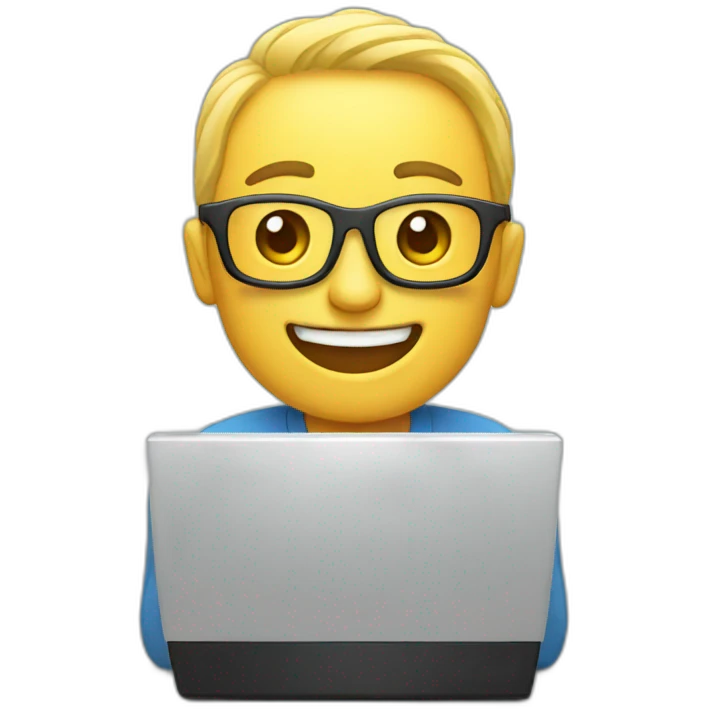happy computer emoji