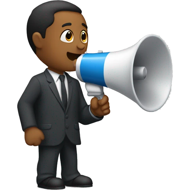 Megaphone I love you emoji