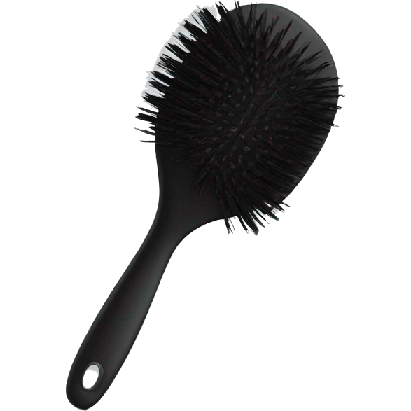 Black hairbrush with handle emoji