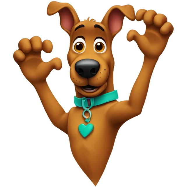 Scooby doo sending a heart  emoji