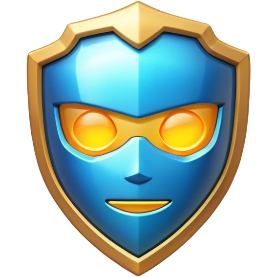 Clash of Clans aesthetic: Cinematic Playful 3D Isometric Energy Shield Emoji, rendered in a 3D vector-style similar to standard emojis with minimal shading and bold, simplified shapes. A compact, distinct form with signature details, softly glowing with a futuristic sci-fi warfare charm. Simplified yet unmistakably iconic, highly detailed and consistent, glowing with a soft radiance and high shine. Stylized with a touch of high-tech brilliance and a soft glowing outline, capturing the essence of a beloved gaming relic with a friendly, playful manner! emoji
