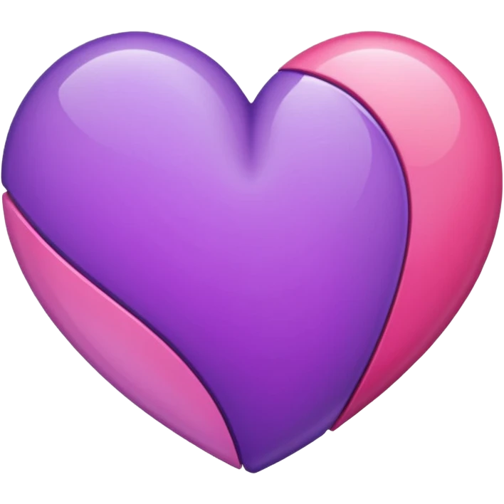 Purple and pink mixed heart  emoji