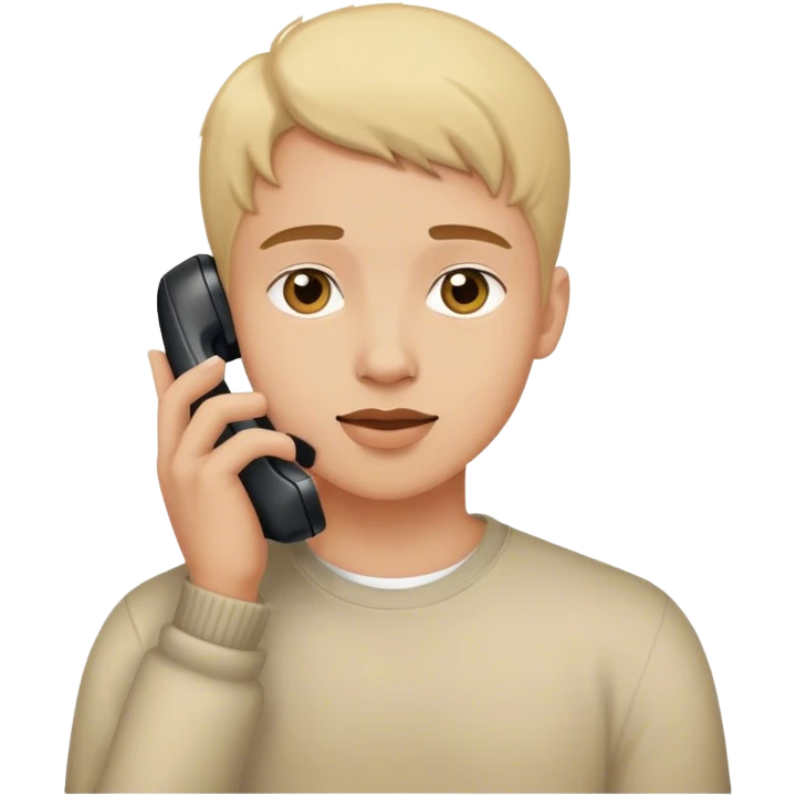young person on the phone emoji