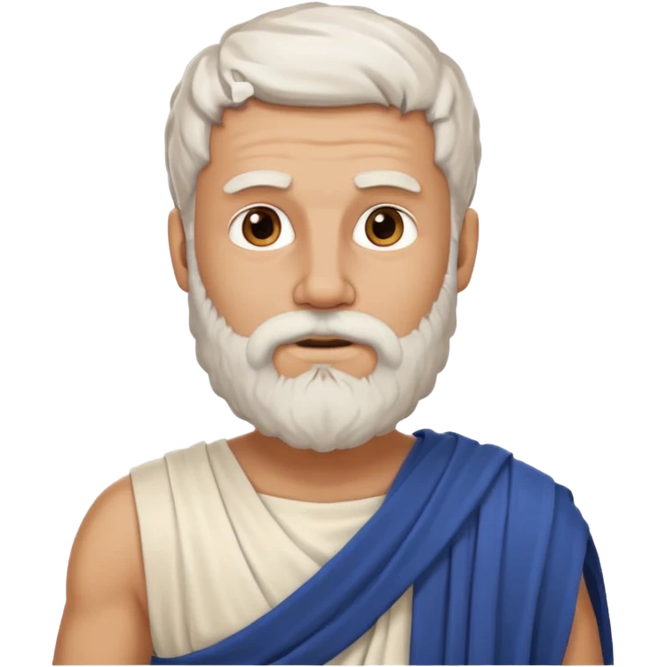 white ancient greek man with beard emoji