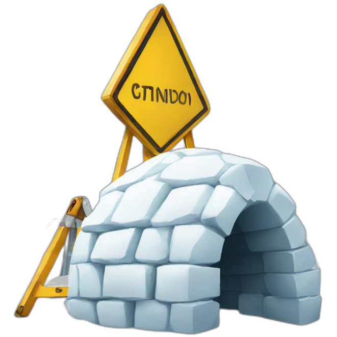igloo under construction sign emoji