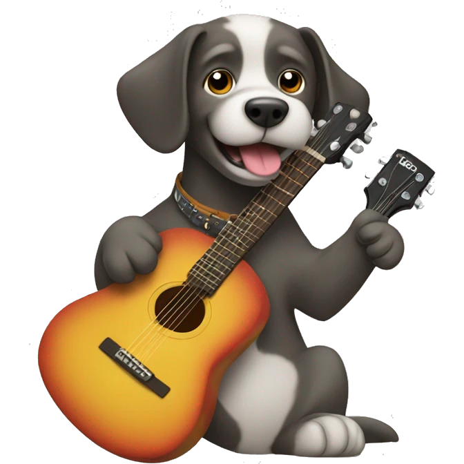 dog with guitar  emoji