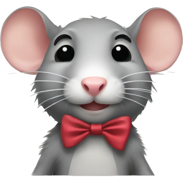 rat with a bow emoji