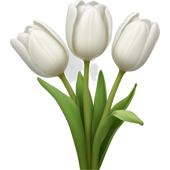 white tulips emoji