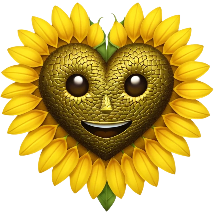 Sun flower heart emoji
