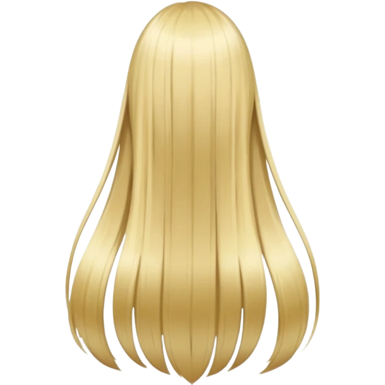 back view of straight long blonde hair emoji