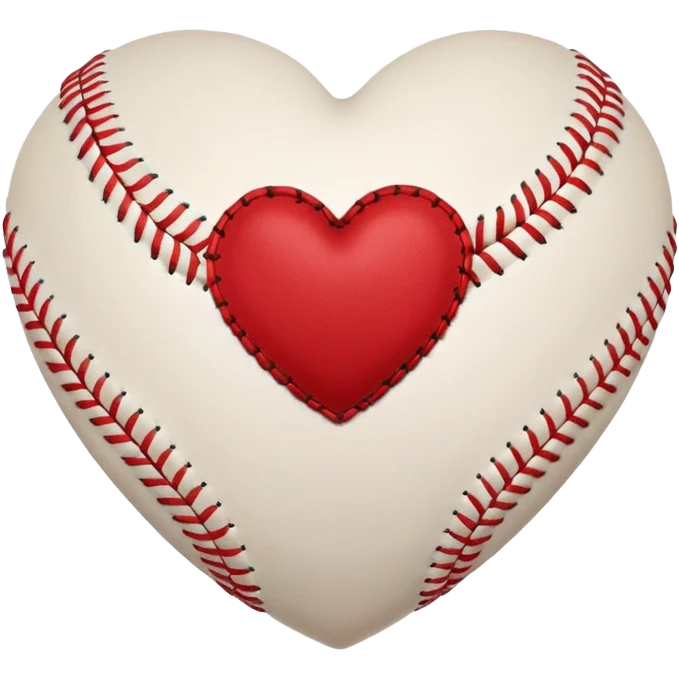 baseball shaped like a heart emoji