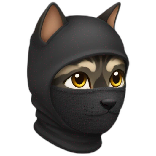 Cat with balaclava emoji