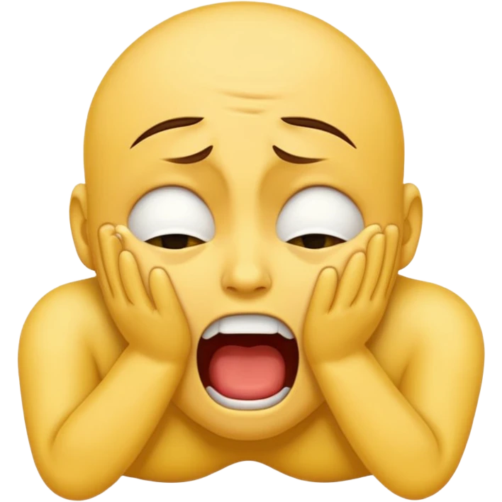 An emoji strangling itself emoji