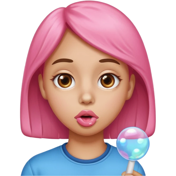 eye roll blowing bubble gum emoji