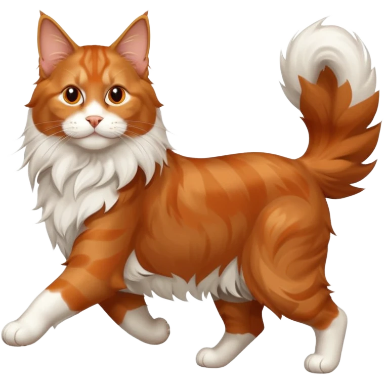 Maine Coon runs after Doberman emoji