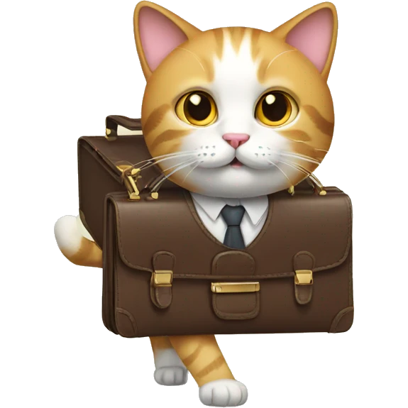 Cat with a briefcase  emoji