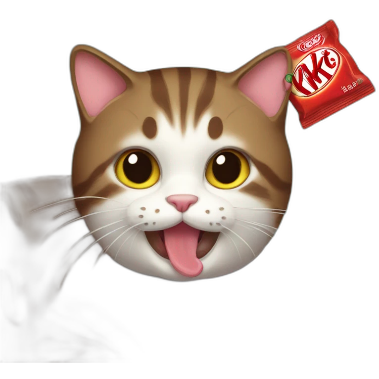 Kit kat eating cat emoji