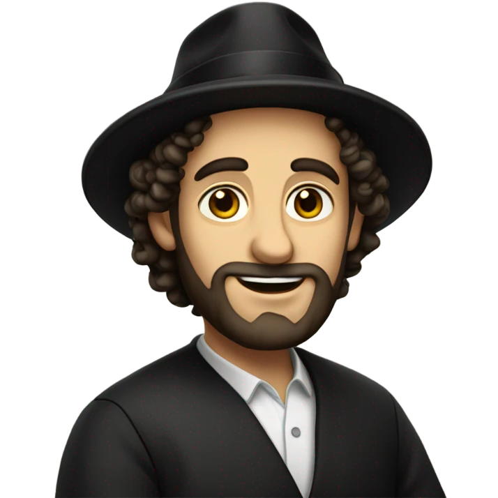 Jewish man with curls wearing a shtreimel emoji