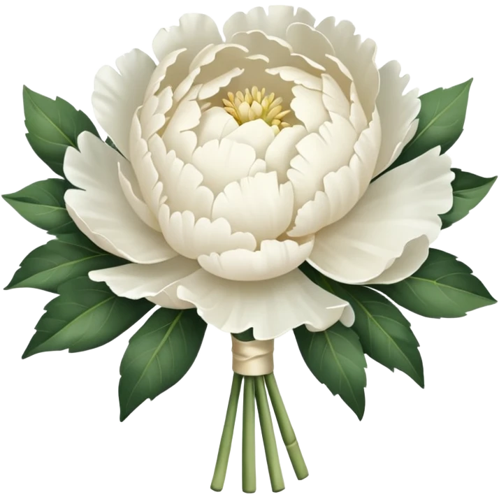 white Peony bouquet emoji