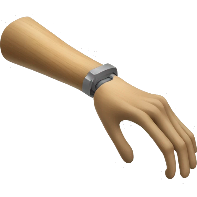  prosthesis wood arm emoji